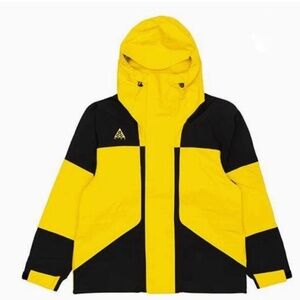 Men's ACG Gore-tex Waterproof Zipper Hooded Jacket Yellow Blac